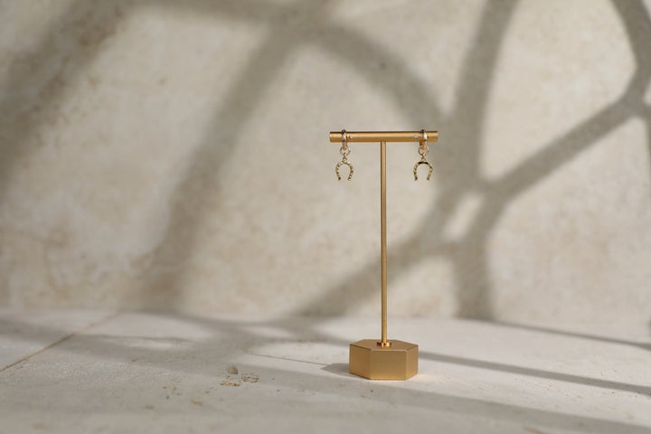 Rachel Nathan Horseshoe Huggie Earrings