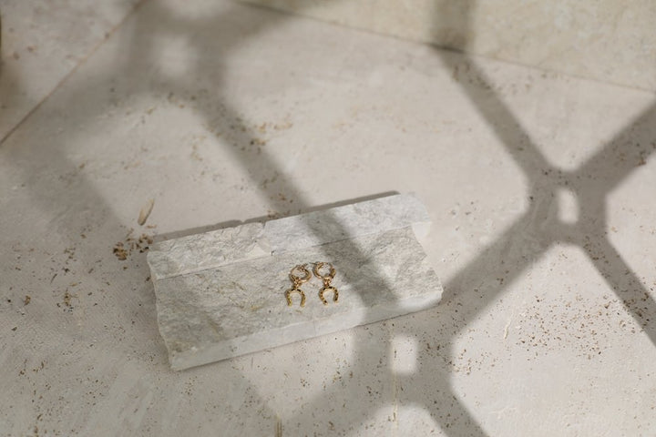 Rachel Nathan Horseshoe Huggie Earrings