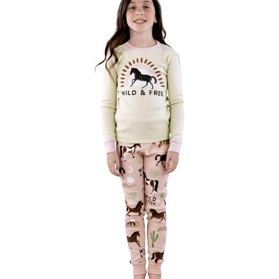 Lazy One Kid's Wild and Free Horse Pajamas