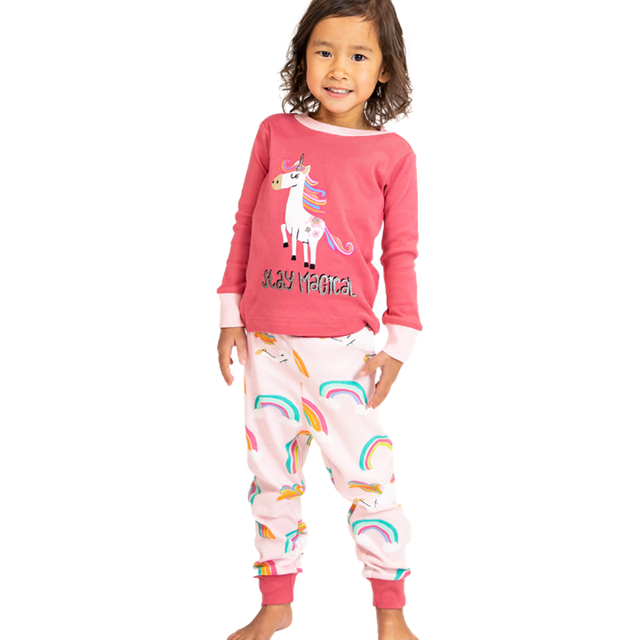 Lazy One Magical Unicorn Long Sleeve Pj Set