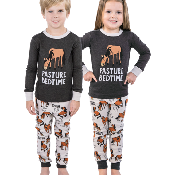 Lazy One Kid's Grey Pasture Bedtime Pajamas
