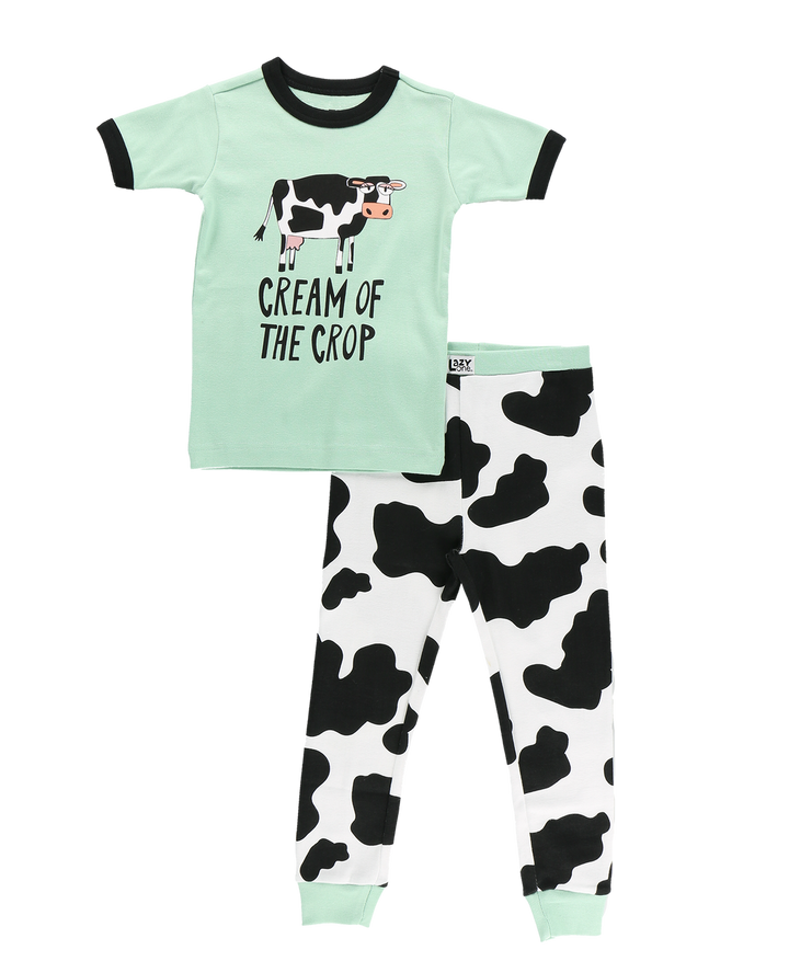 Lazy One Cream of the Crop Short Sleeve Pj Set
