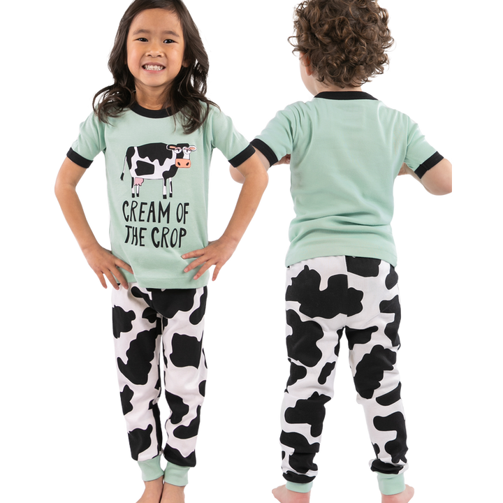 Lazy One Cream of the Crop Short Sleeve Pj Set