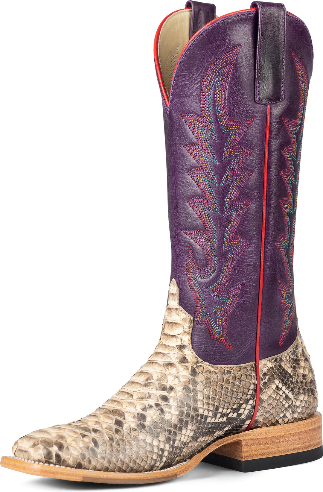Macie Bean Women's Purple Texas Mink Python Boots