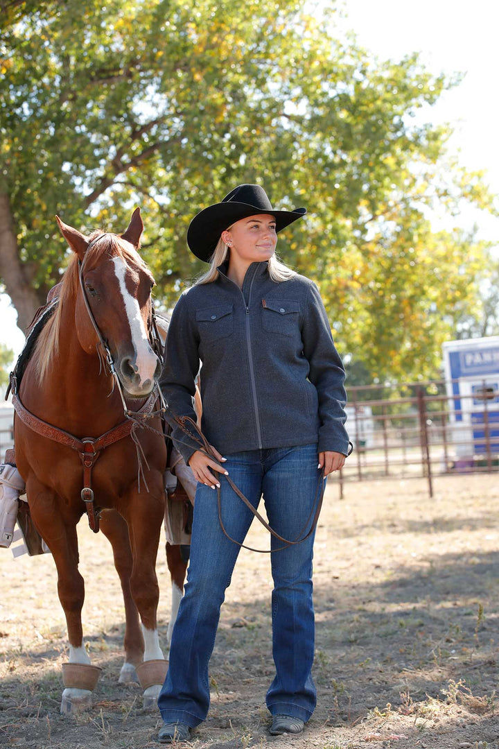 Cinch Women's Charcoal Brushed Knit Jacket