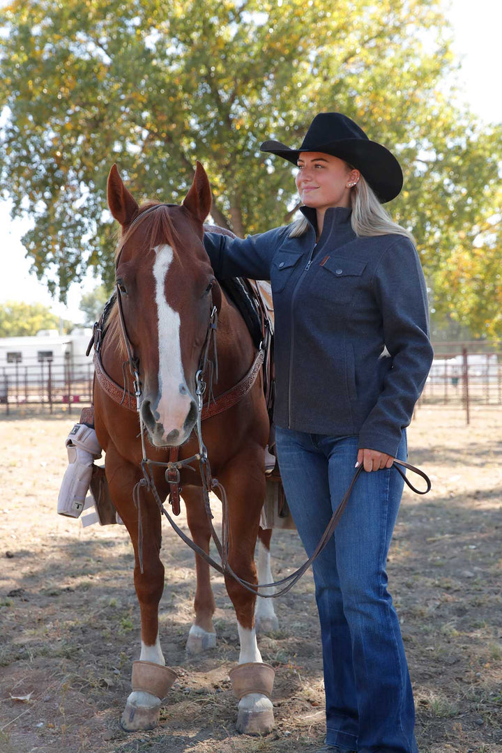 Cinch Women's Charcoal Brushed Knit Jacket