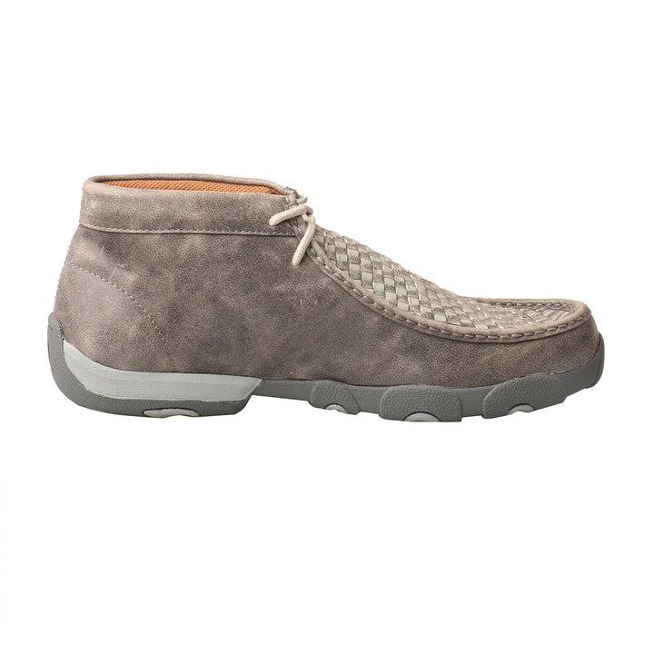 Twisted X Men's Woven Grey and Grey Chukka Driving Moc