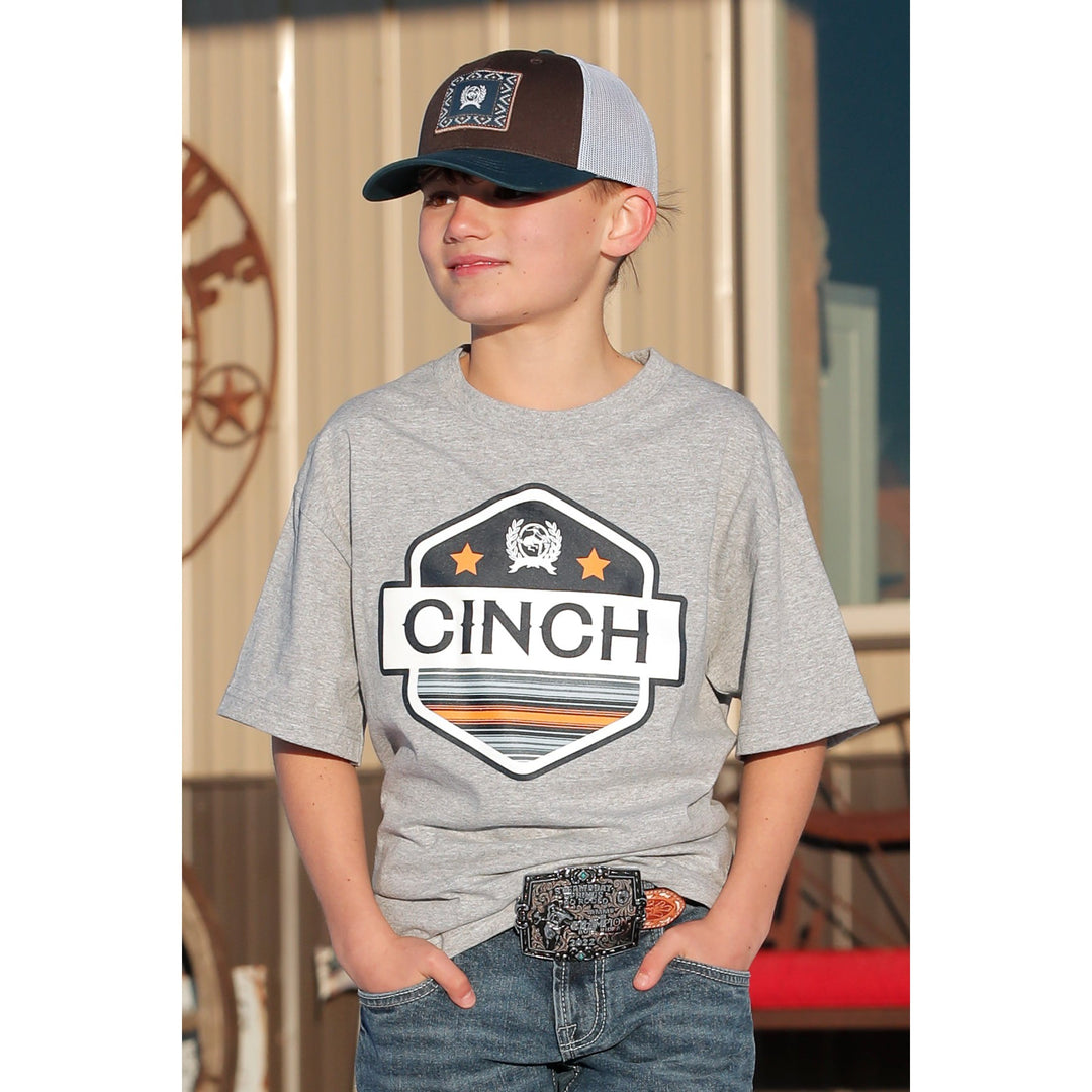 Cinch Boy's Grey Tee