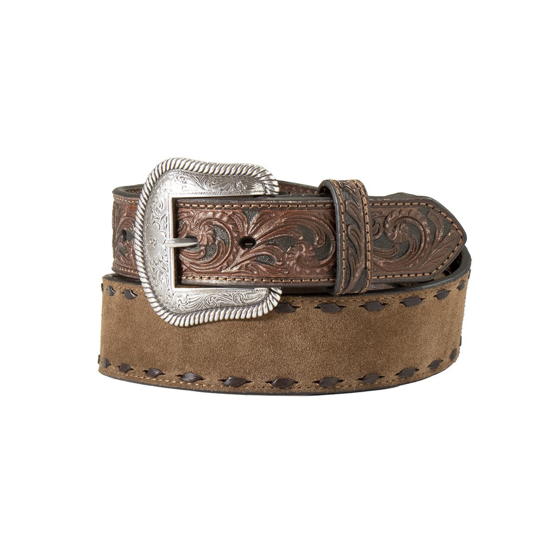 Nocona Tan with Black Lace Rough Out Belt