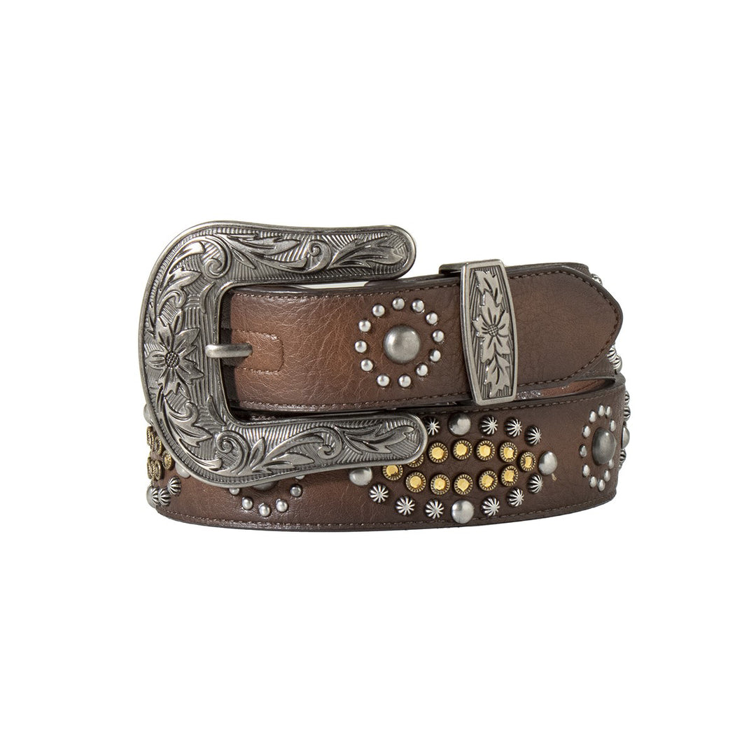 Nocona Women's Brown Studded Belt