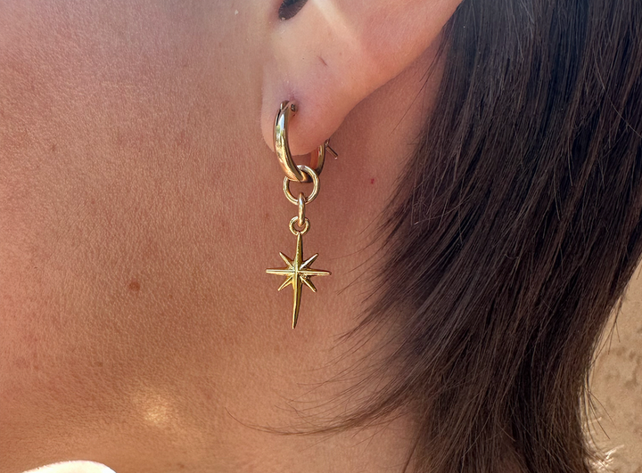 Rachel Nathan North Star Huggie Earrings