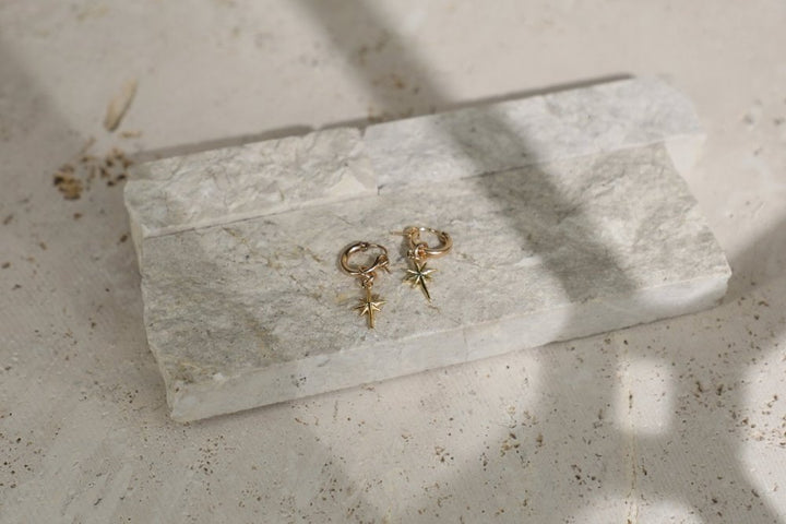 Rachel Nathan North Star Huggie Earrings