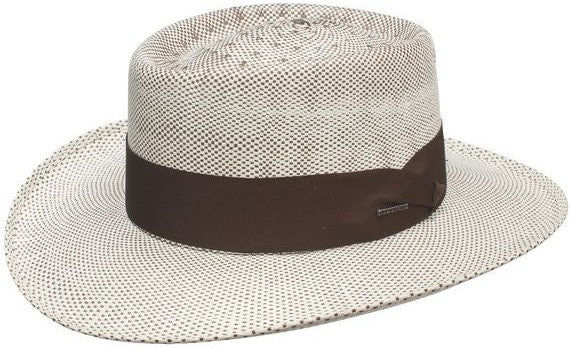 Stetson Brown Double Bogey Straw Hat