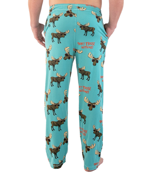 Lazy One Men's Blue Don't Moose With Me Pj Pant