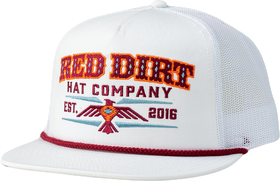 Red Dirt Hat Co White Aztec Thunderbird Ball Cap