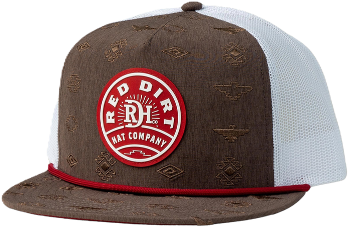 Red Dirt Hat Co Brown and White The Ruins Ball Cap