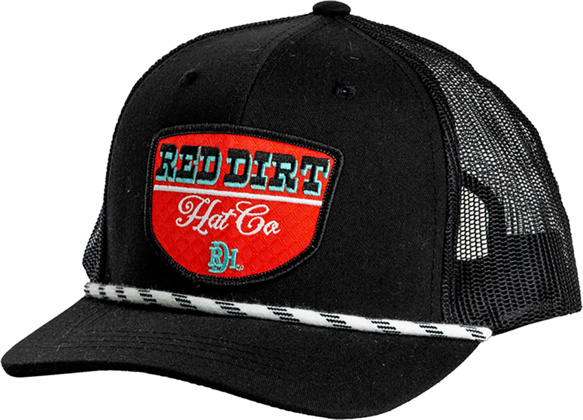 Red Dirt Hat Co Kid's Black Turquoise Diamond Ball Cap