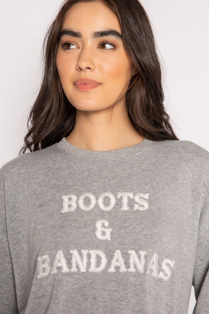 PJ Salvage Boots and Bandanas Long Sleeve Top