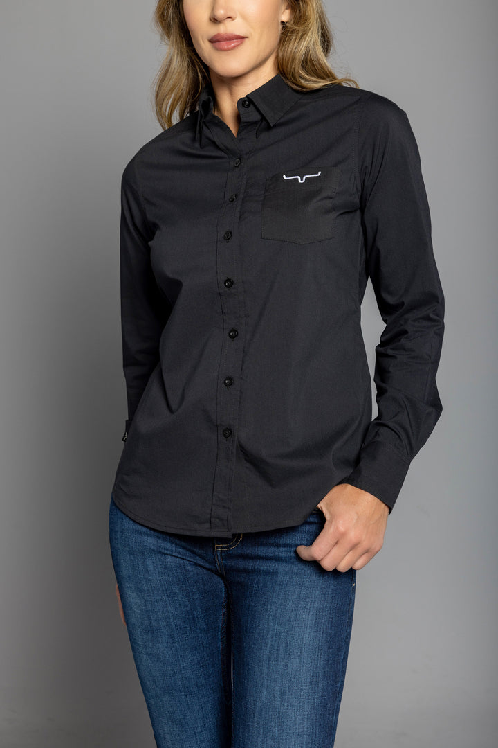 Kimes Ranch Women's Black Long Team Shirt