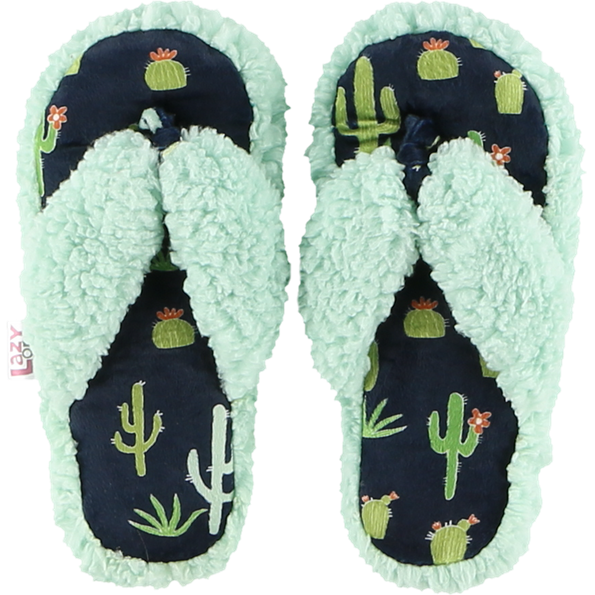 Lazy One Cactus Blue Spa Slippers – West 20 Saddle Co
