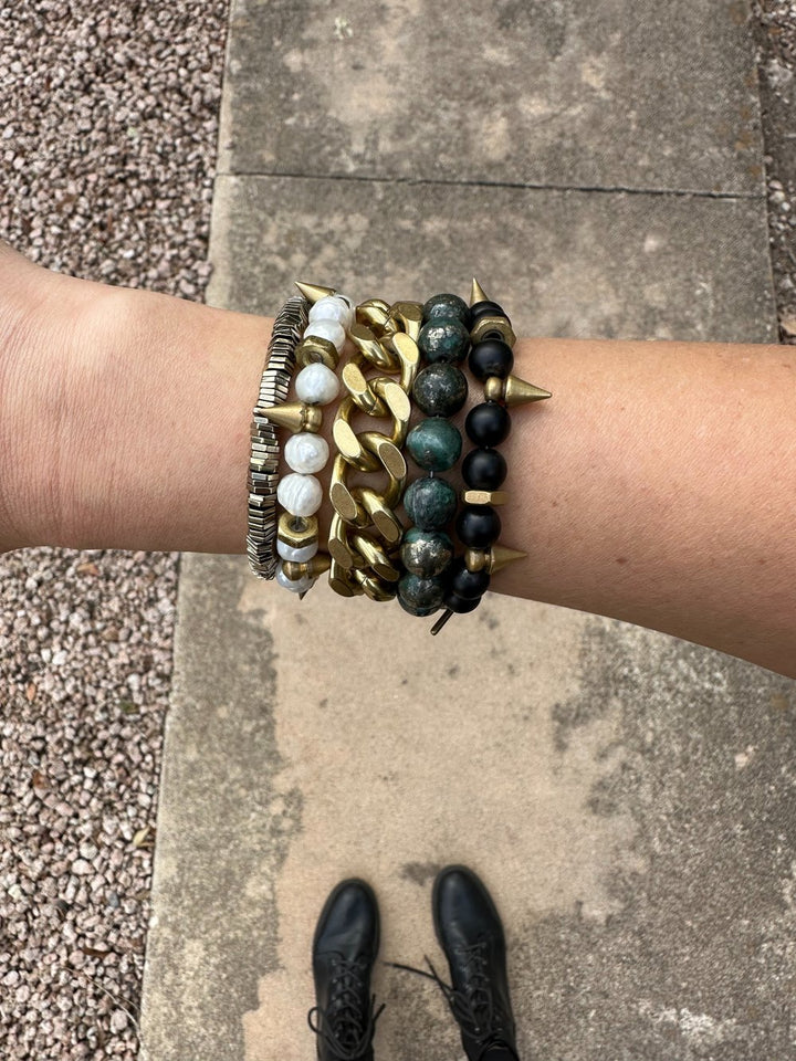 Rachel Nathan Turquoise Pyrite Remix Bracelet