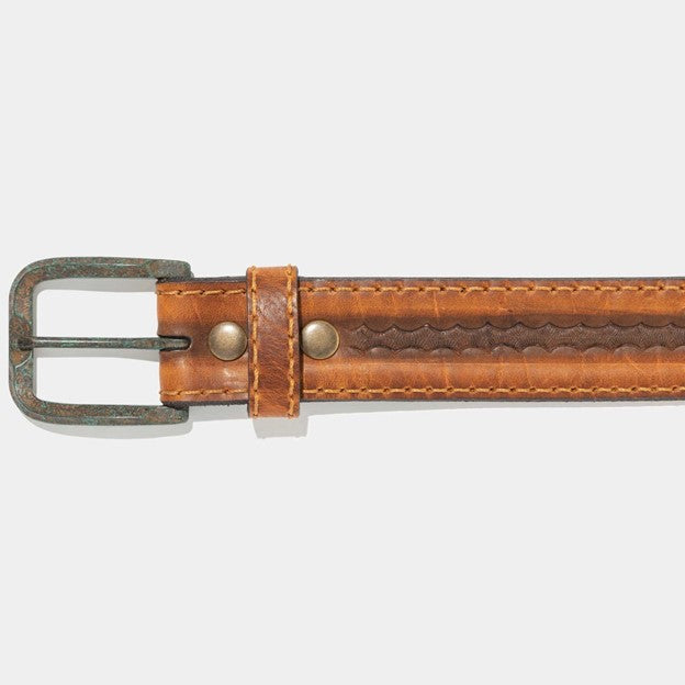 Vintage Bison Big Timber Belt-Honey