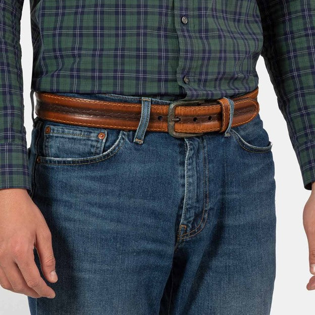 Vintage Bison Big Timber Belt-Honey