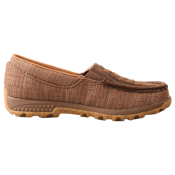 Twisted X Women's Woven Brown and Coffee Slip-on Driving Moc