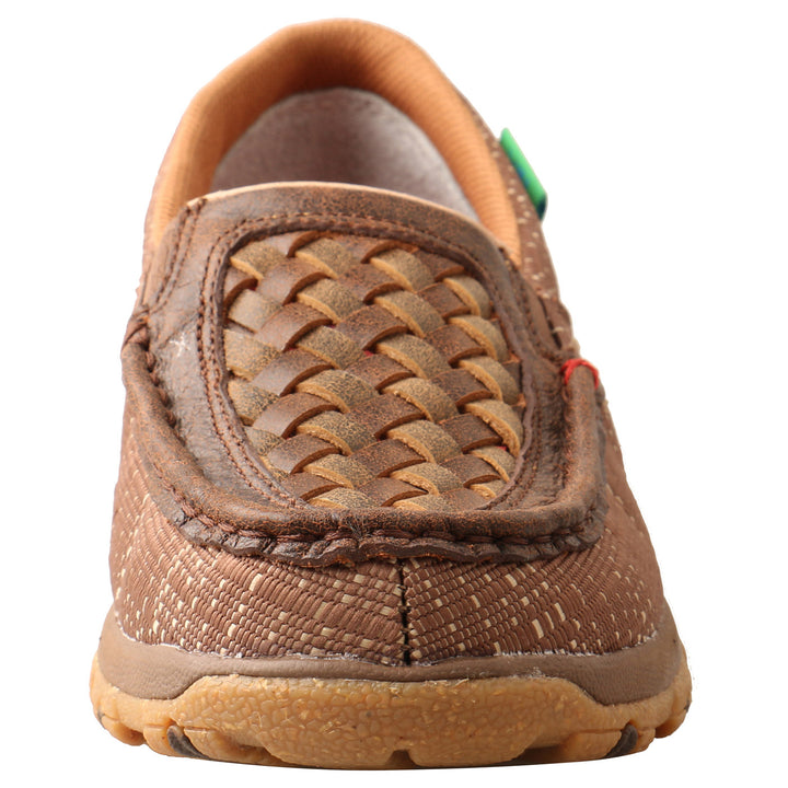 Twisted X Women's Woven Brown and Coffee Slip-on Driving Moc