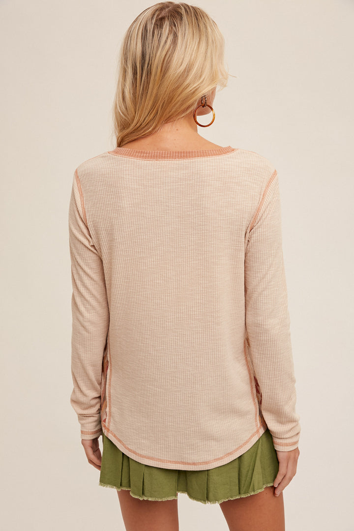 Hem and Thread Women's Ethnic Print Long Sleeve Top