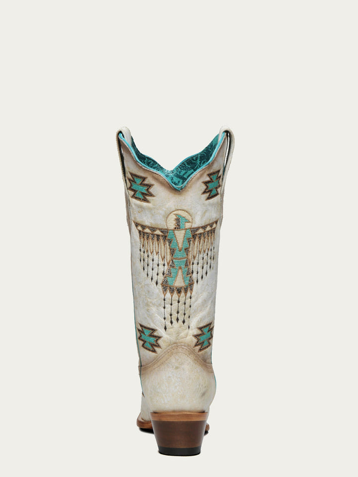 Corral Women's Woven Eagle Embroidered Snip Toe Boot