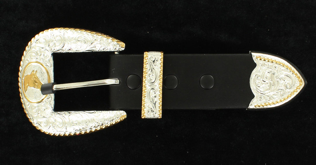 Crumrine Quarter Horse Silver Belt Buckle
