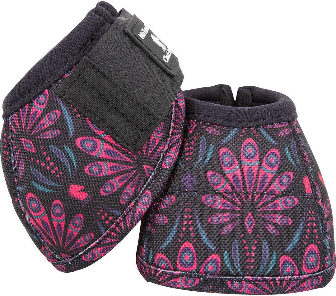 Classic Equine DyNo Turn Designer Line Bell Boots-Peacock