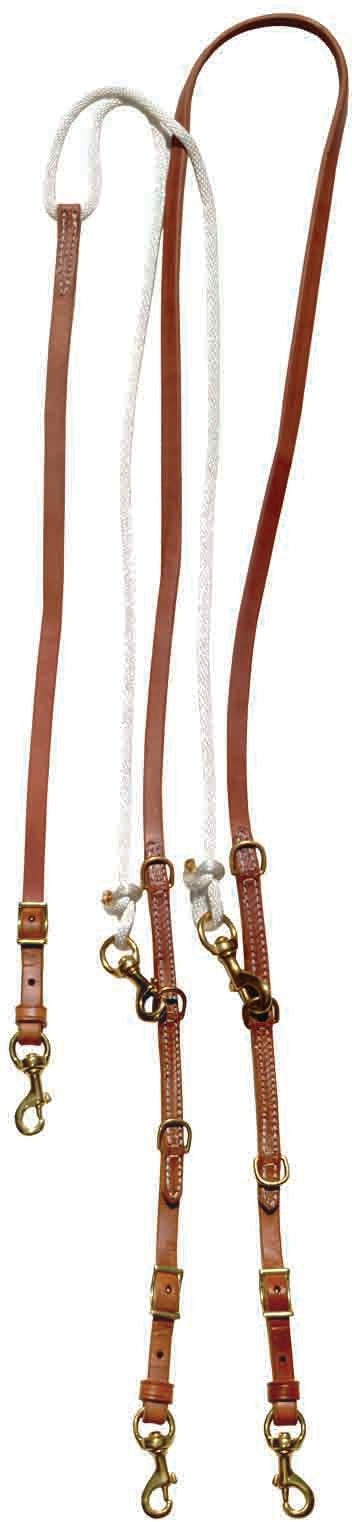 Berlin Custom Leather German Martingale with Barrel Style Reins