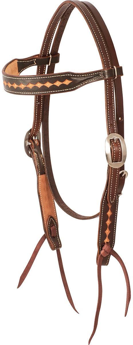 Martin Dark Framed Diamond Stamp Browband Headstall