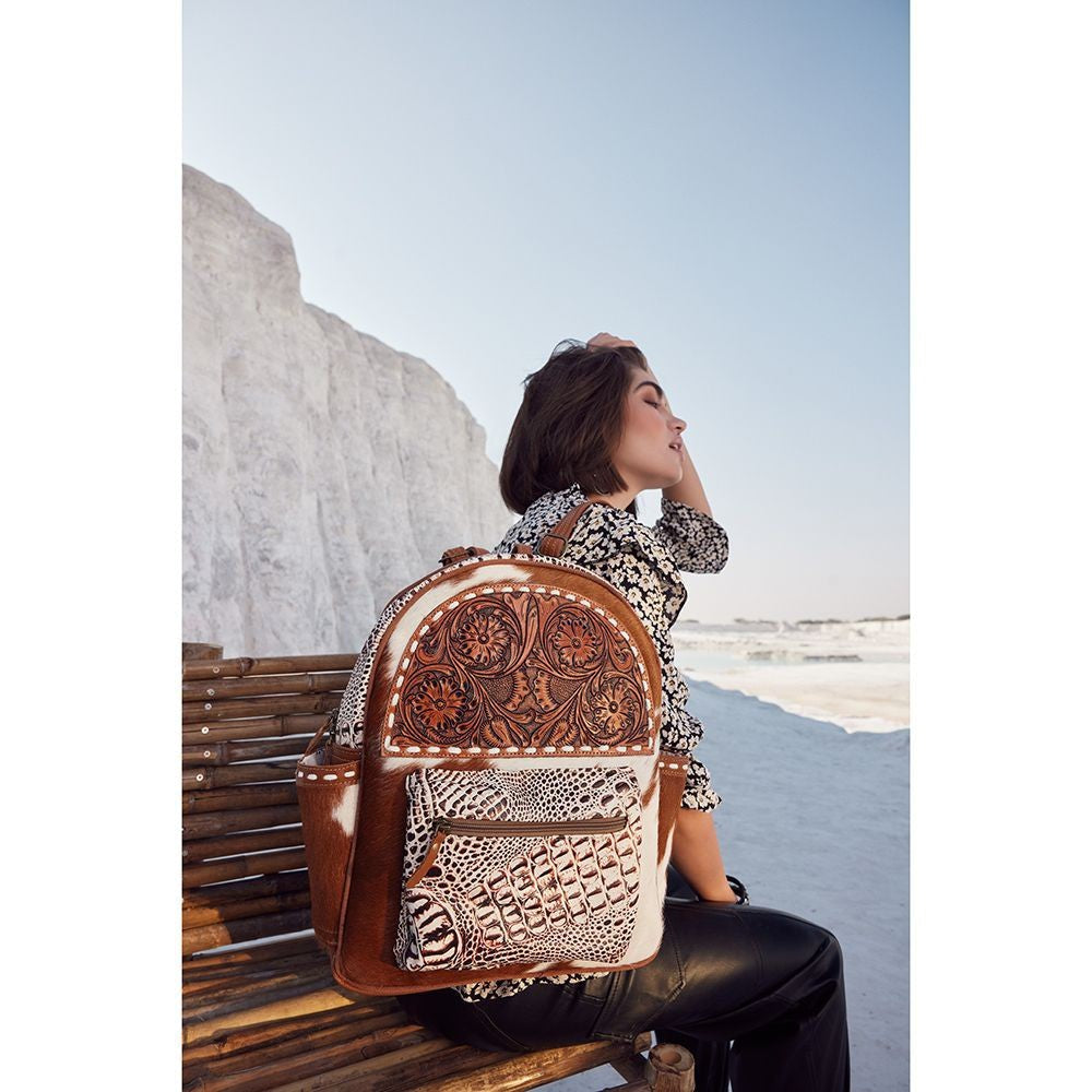 Myra Tropey Hand Tooled Backpack – West 20 Saddle Co