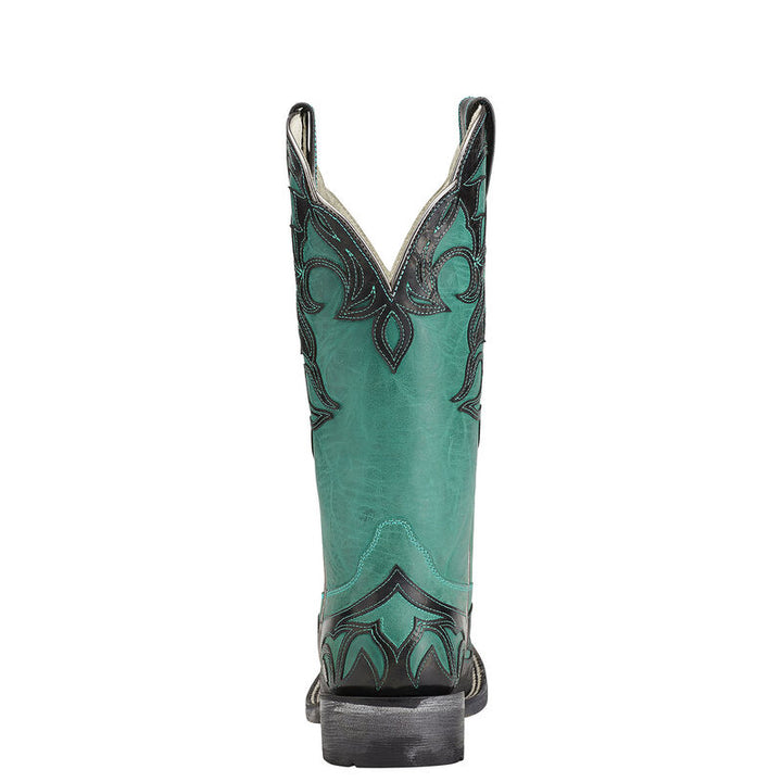 Ariat Women's Cassidy Western Boot-Glazed Midnight/Turquoise