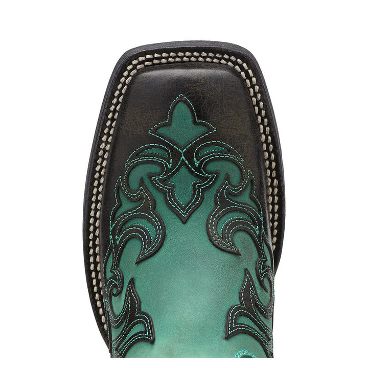 Ariat Women's Cassidy Western Boot-Glazed Midnight/Turquoise