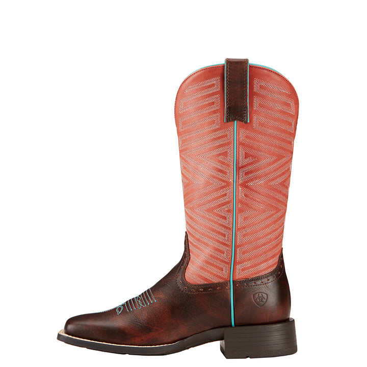 Ariat Women's Outsider Yukon Brown/ Fiery Red Boot - West 20 Saddle Co.