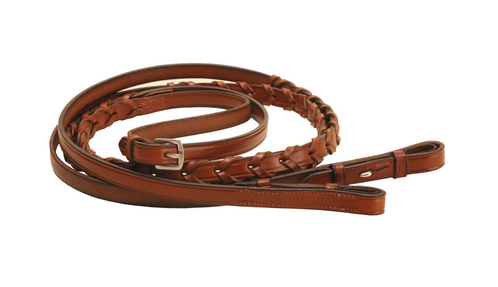 Tory Leather 60" Laced Reins with Stud Hooks