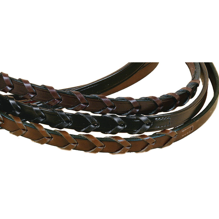 Tory Leather 60" Laced Reins with Stud Hooks