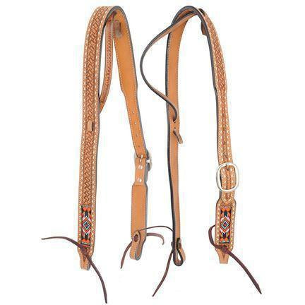 Oxbow Tack Beaded Belt Ear Headstall - West 20 Saddle Co.