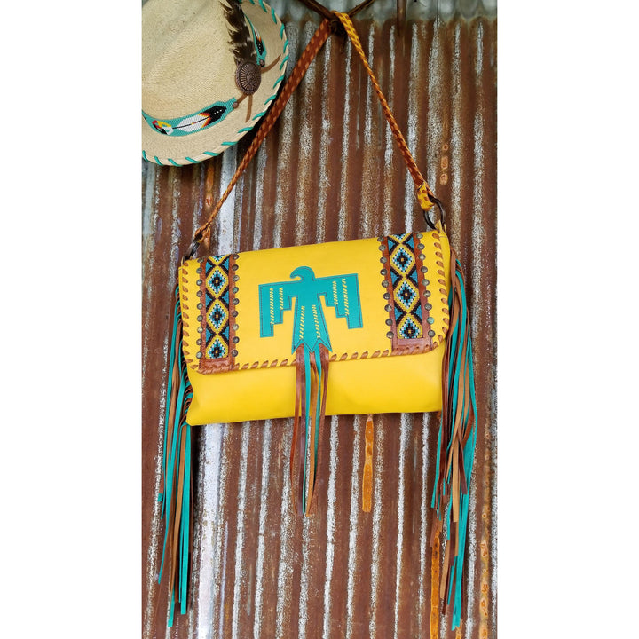 KurtMen X-Large Thunderbird Hand Clutch With Shoulder Strap - West 20 Saddle Co.