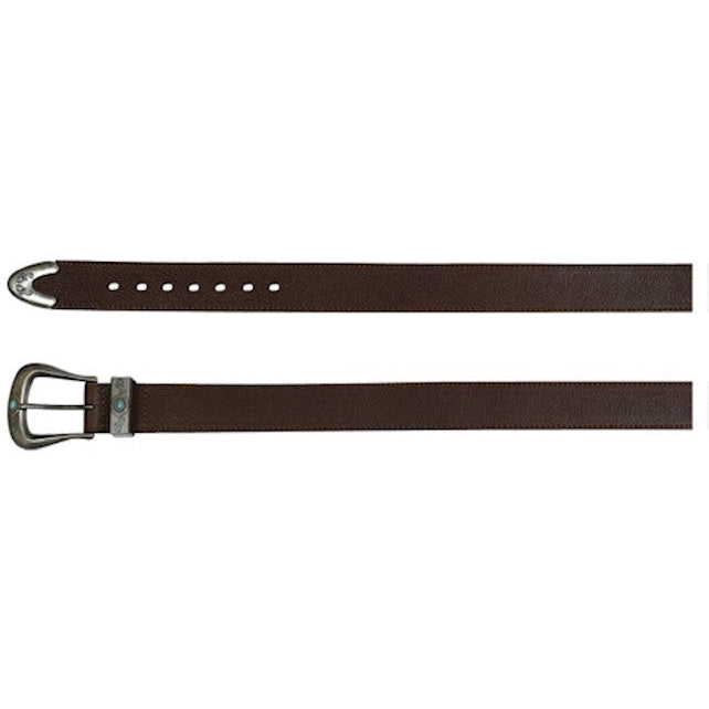 Catchfly Women's Brown Belt with Turquoise Accents