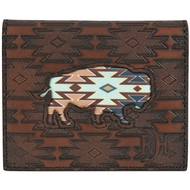 Red Dirt Hat Co Southwestern Buffalo Inlay Bifold Card Case
