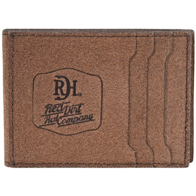 Red Dirt Hat Co Roughout Leather Bifold Card Case