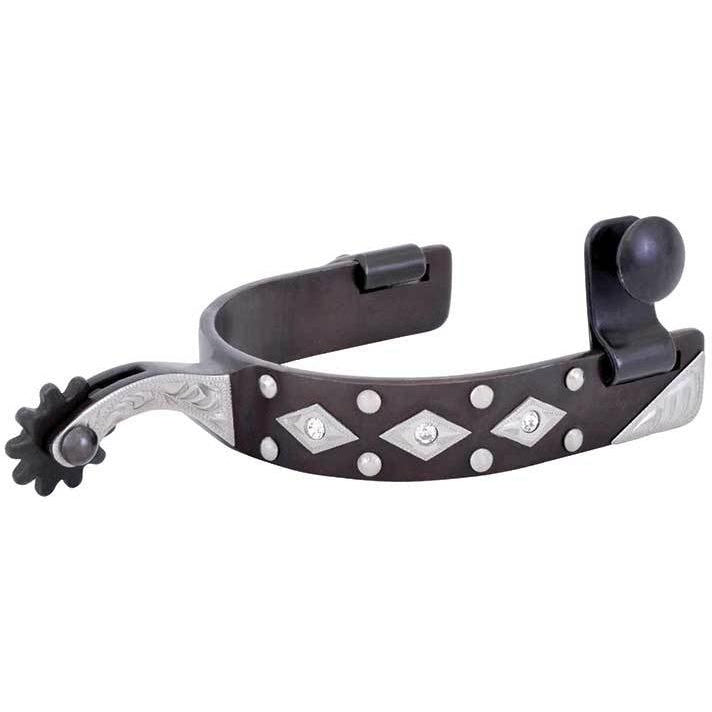 Diamond and Dot Rhinestone Ladies Western Spur