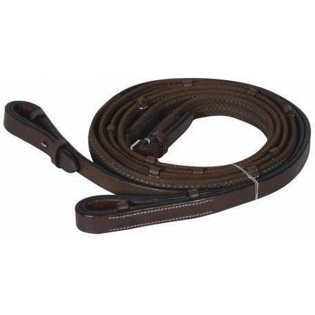 Henri de Rivel Rubber Lined Web Reins - West 20 Saddle Co.