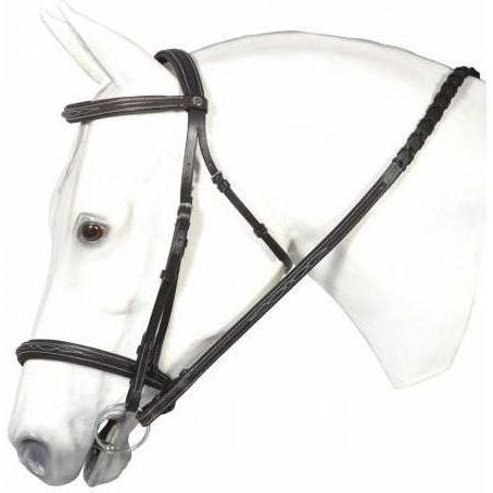 Henri de Rivel Pro Fancy Raised Comfort Crown Padded Bridle With Fancy Raised Reins - West 20 Saddle Co.