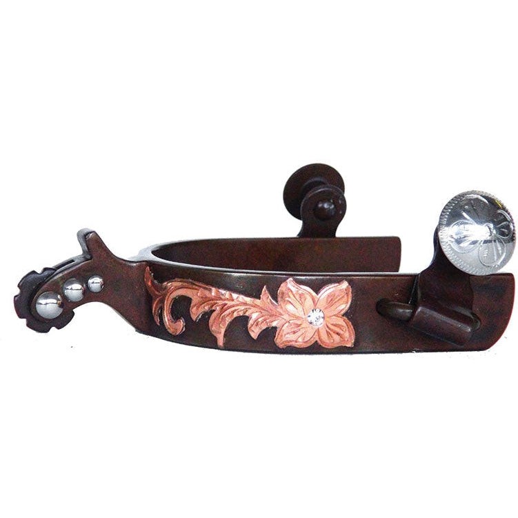 Copper Floral Spur with Crystals